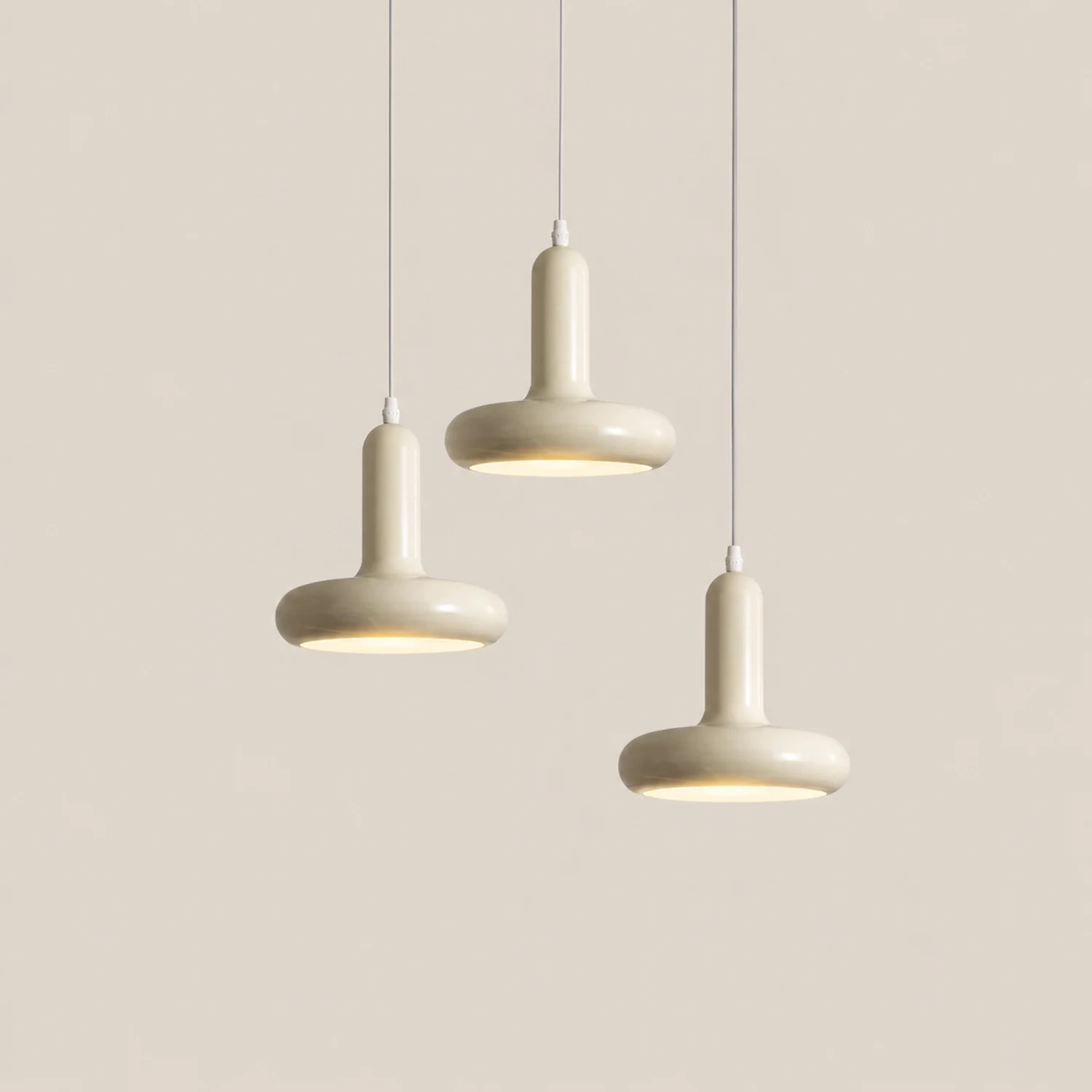 Bauhaus Puck Creamy Pendant Light - Lumpaz