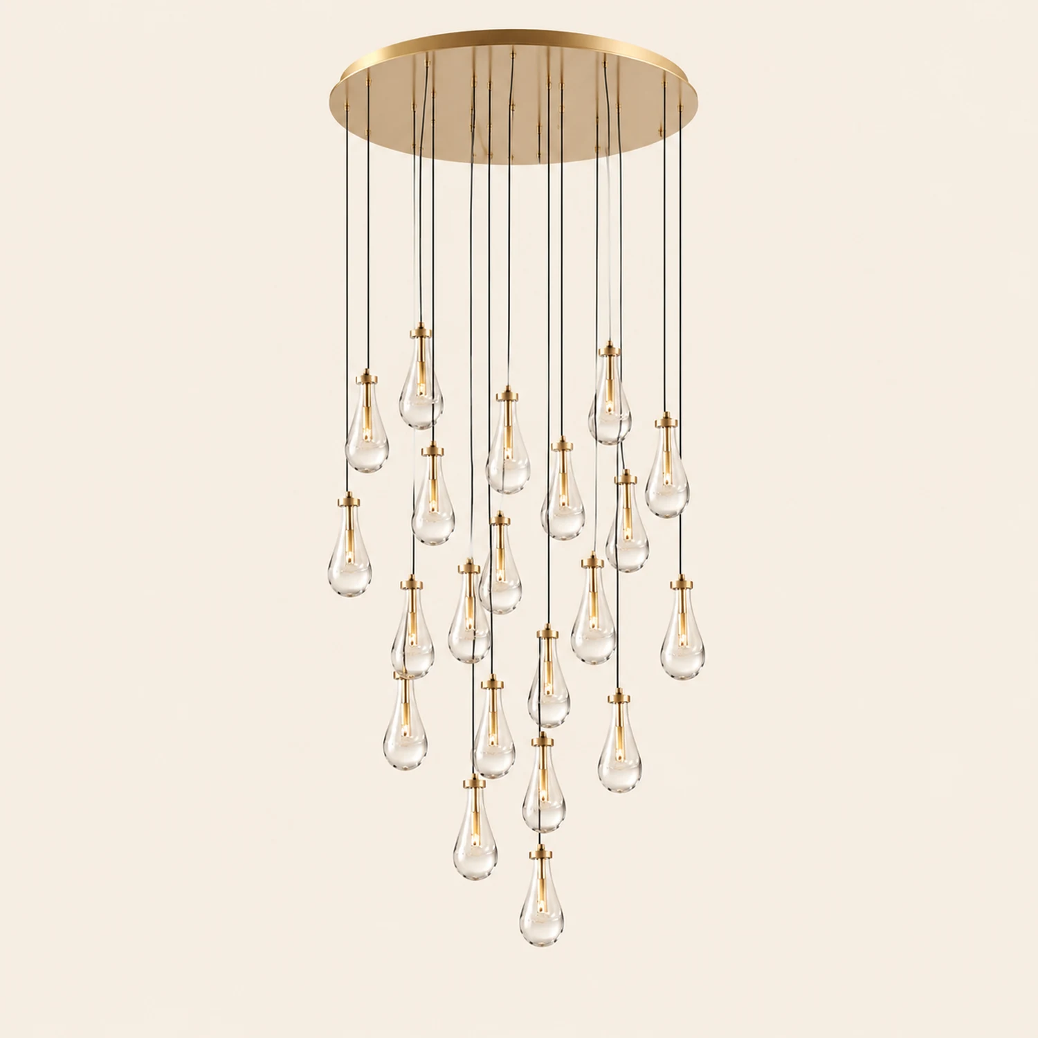 Modern Art Deco Raindrop Chandelier - Lumpaz