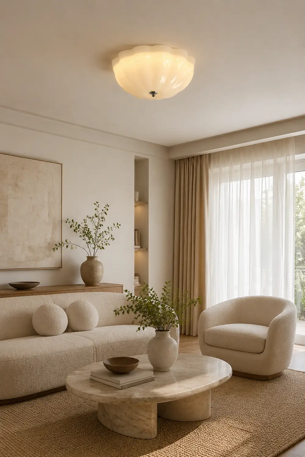 Simple French Retro LED Ceiling Lamp - Lumpaz