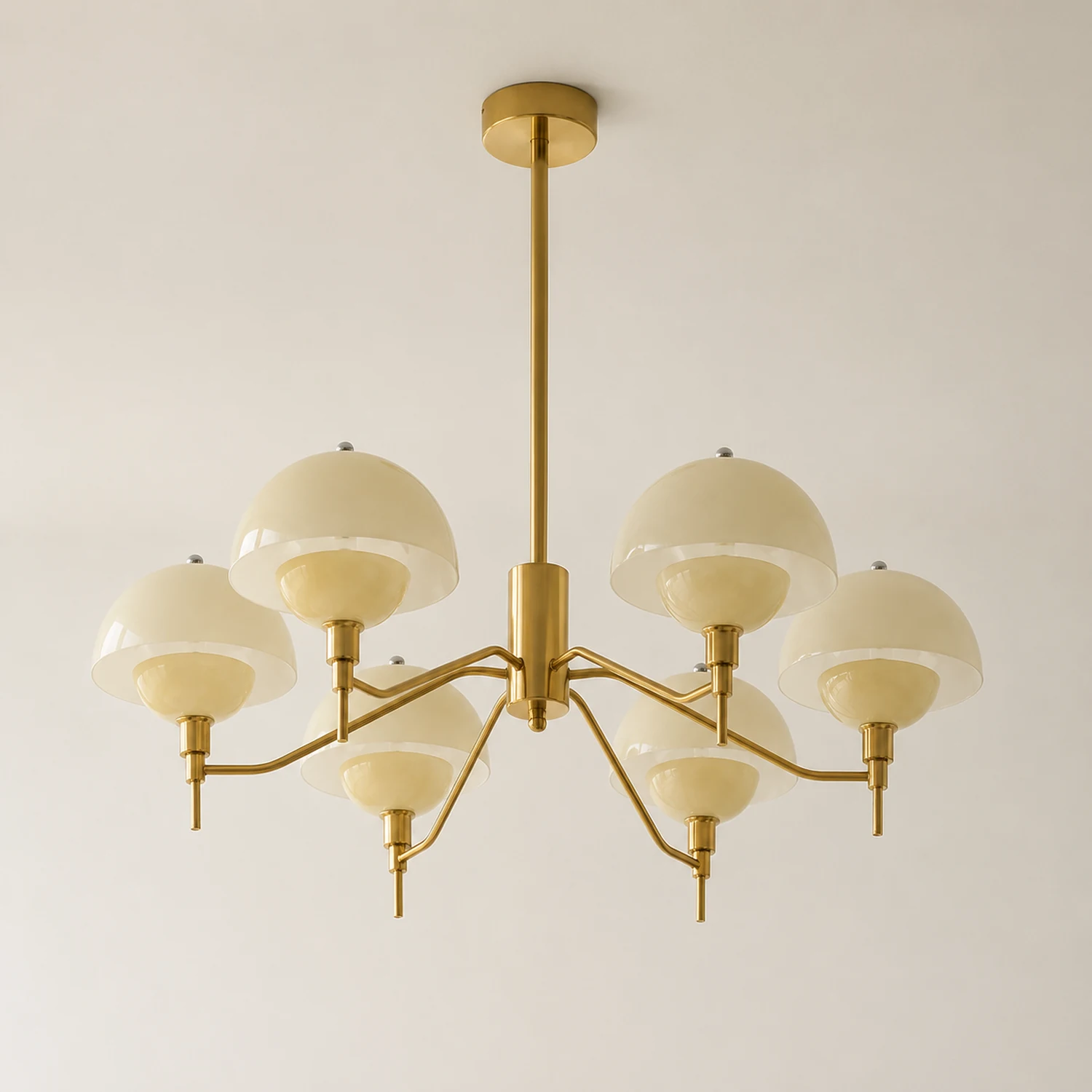 French White Cream Mushroom Chandelier - Lumpaz