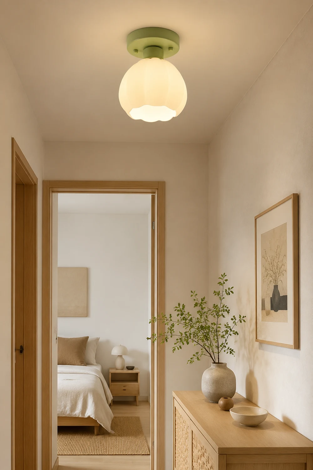 Cream Pumpkin Creative Corridor Aisle Ceiling Light - Lumpaz