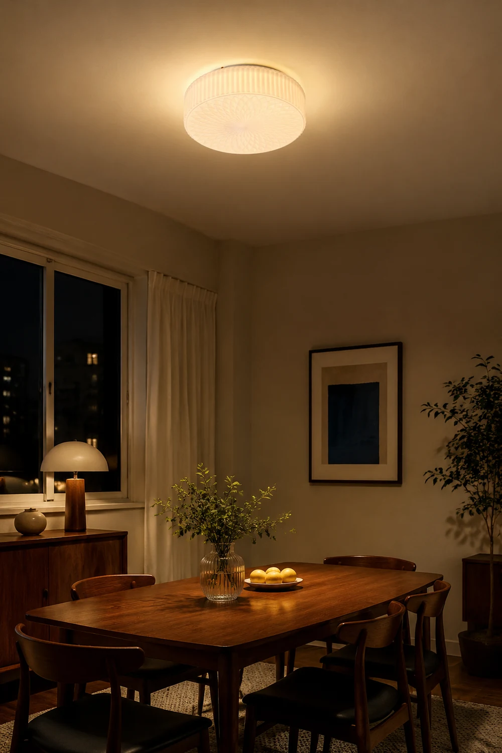 French Art Glass Flush Mount Ceiling Light - Lumpaz