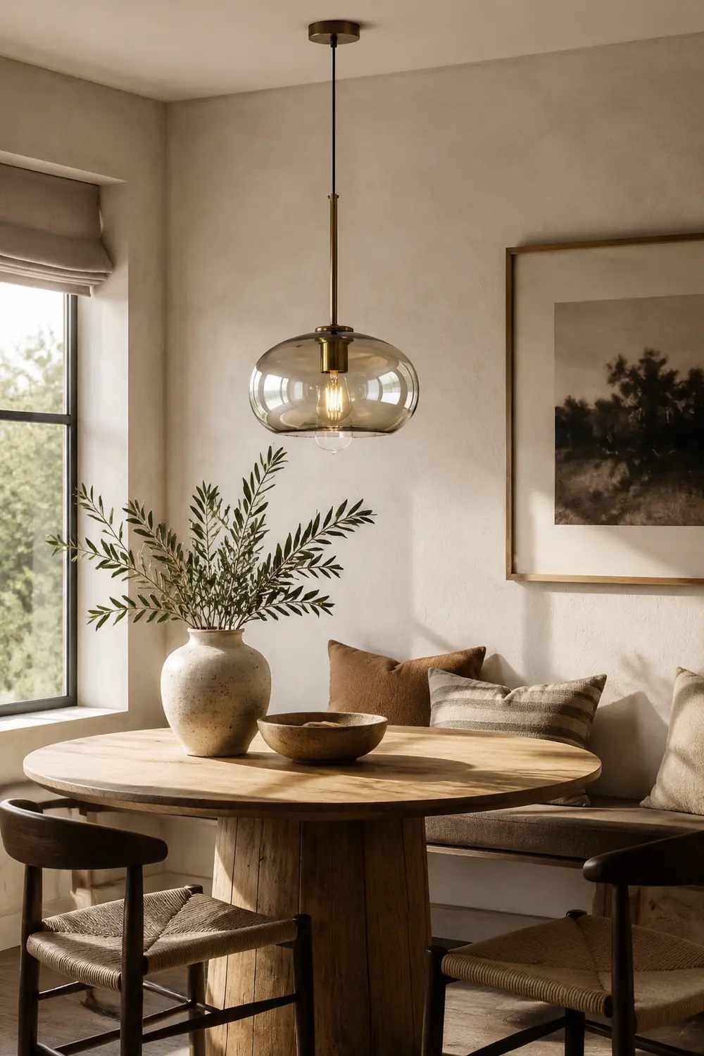 Industrial Amber Glass Pendant Light - Lumpaz