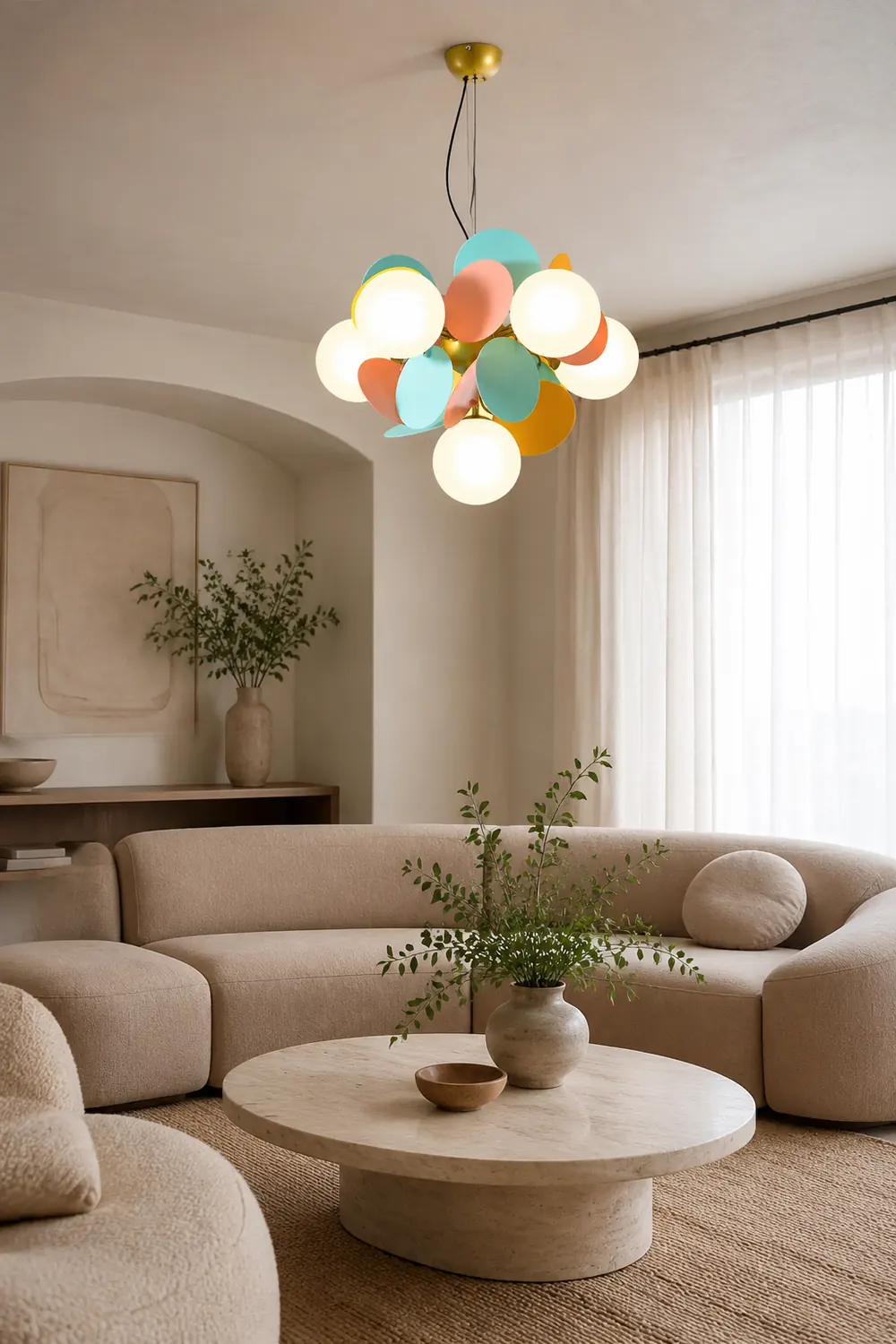 Modern Multicolored Flower-Branch Shaped Ceiling Chandelier Light - Lumpaz