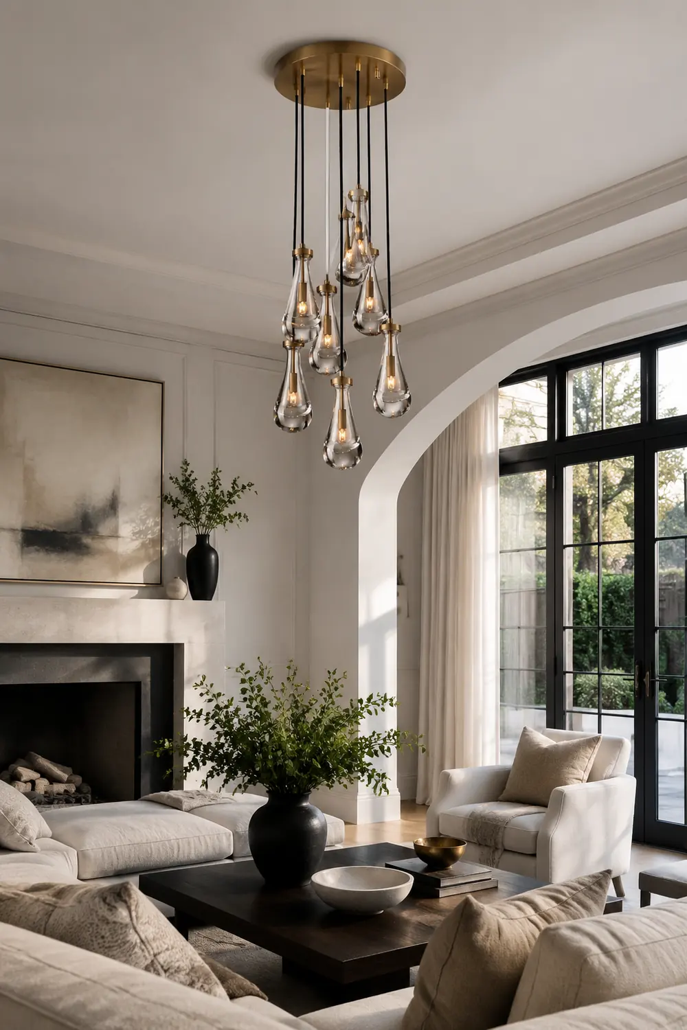 Modern Art Deco Raindrop Chandelier - Lumpaz