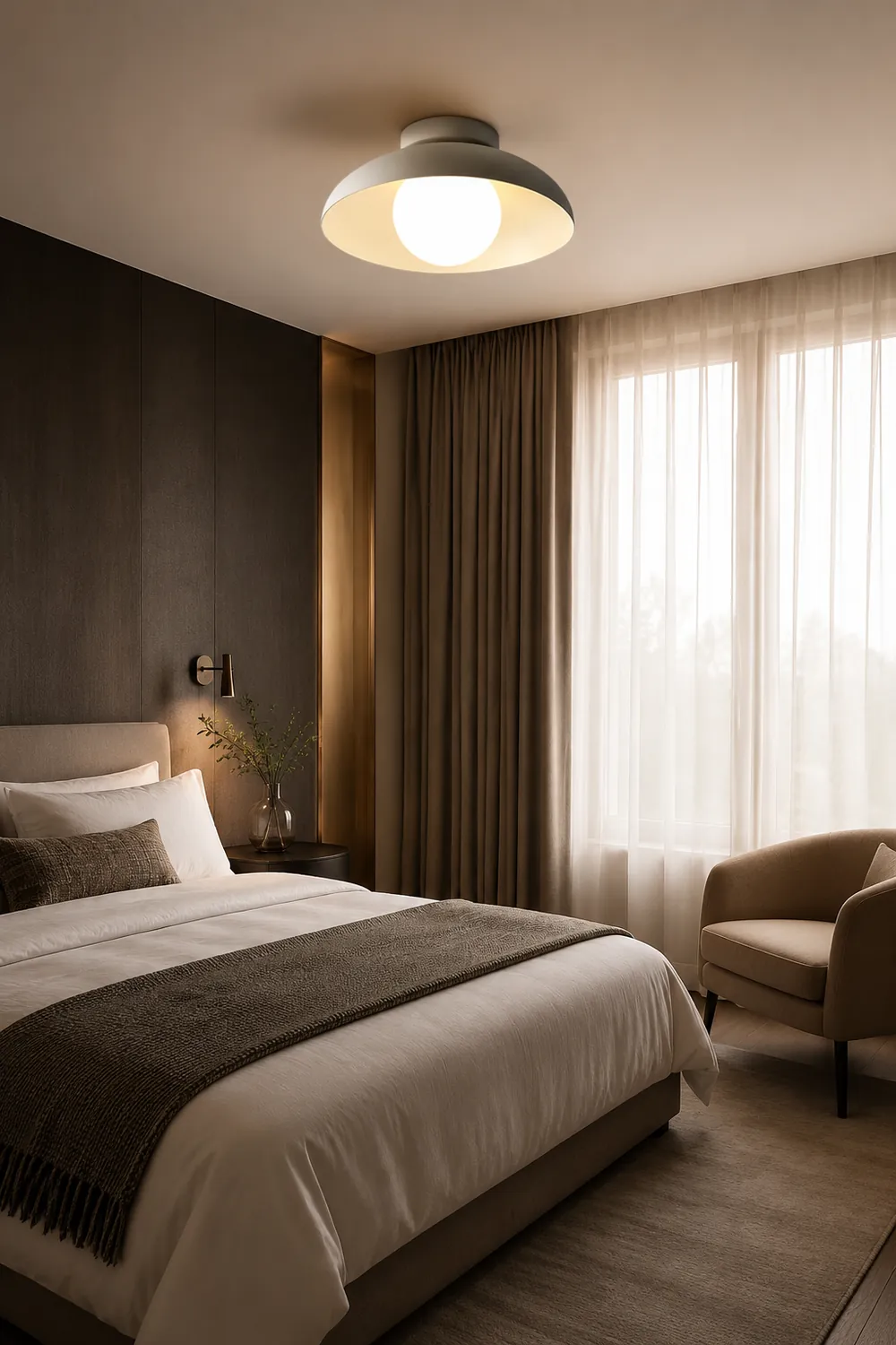 Contemporary Metal Semi Flush Ceiling Light for Hallway - Lumpaz