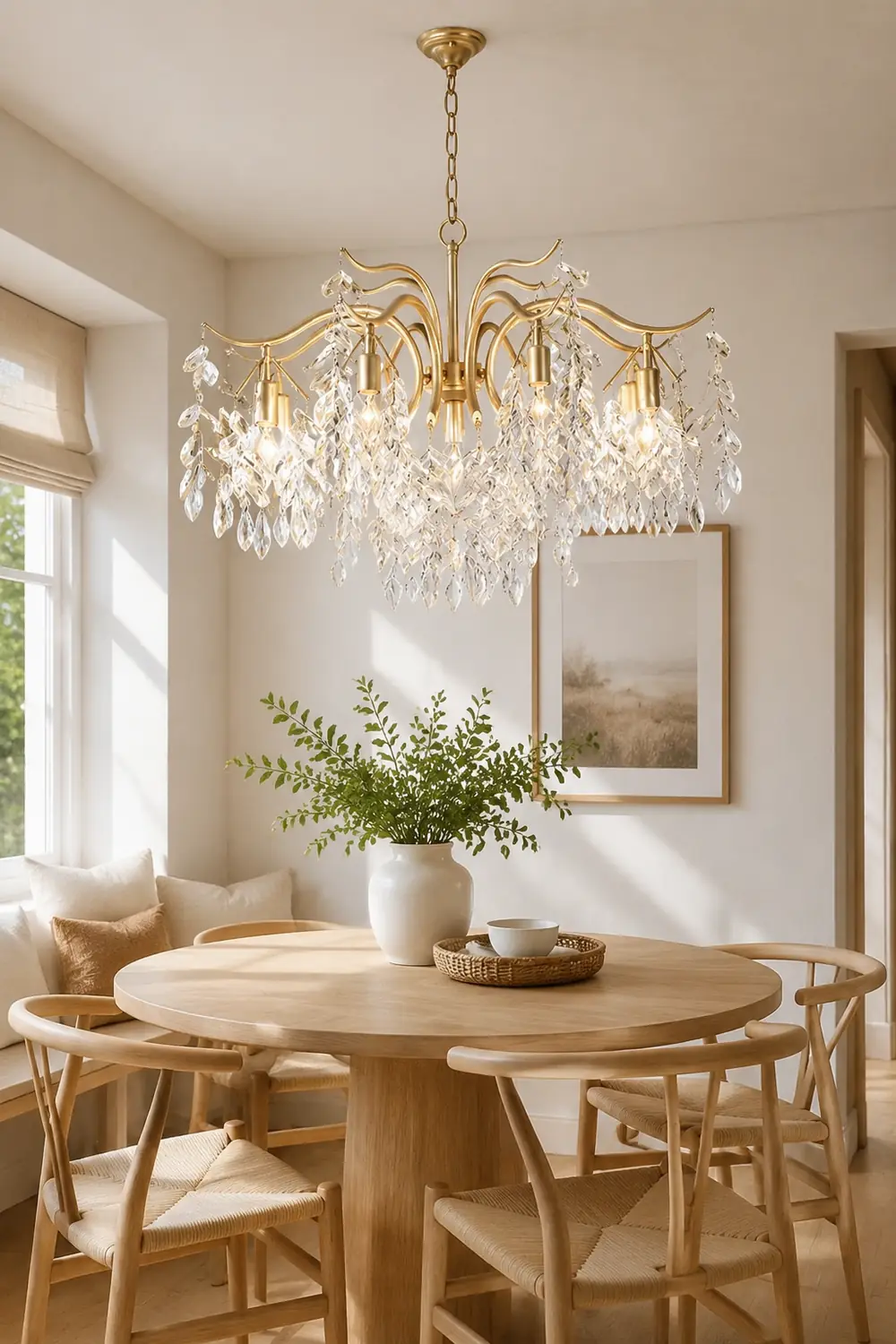 Modern Large Crystal Gold Tiered Dining Room Chandelier - Lumpaz