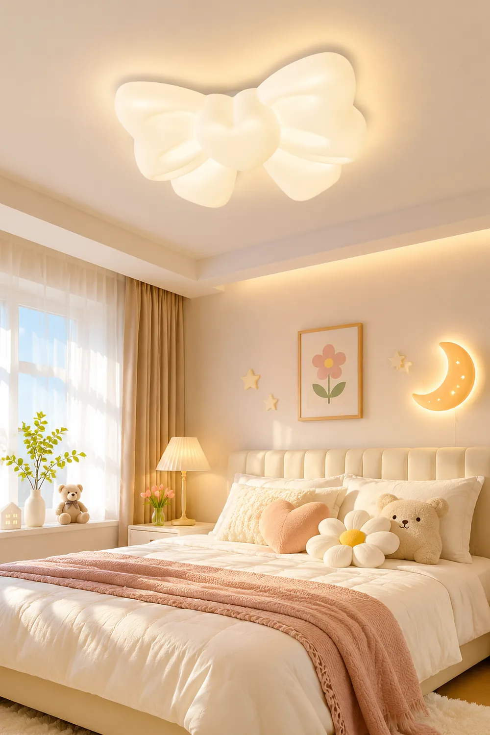 Cream Warm Multi-shaped Ceiling Light For Kids Room - Lumpaz