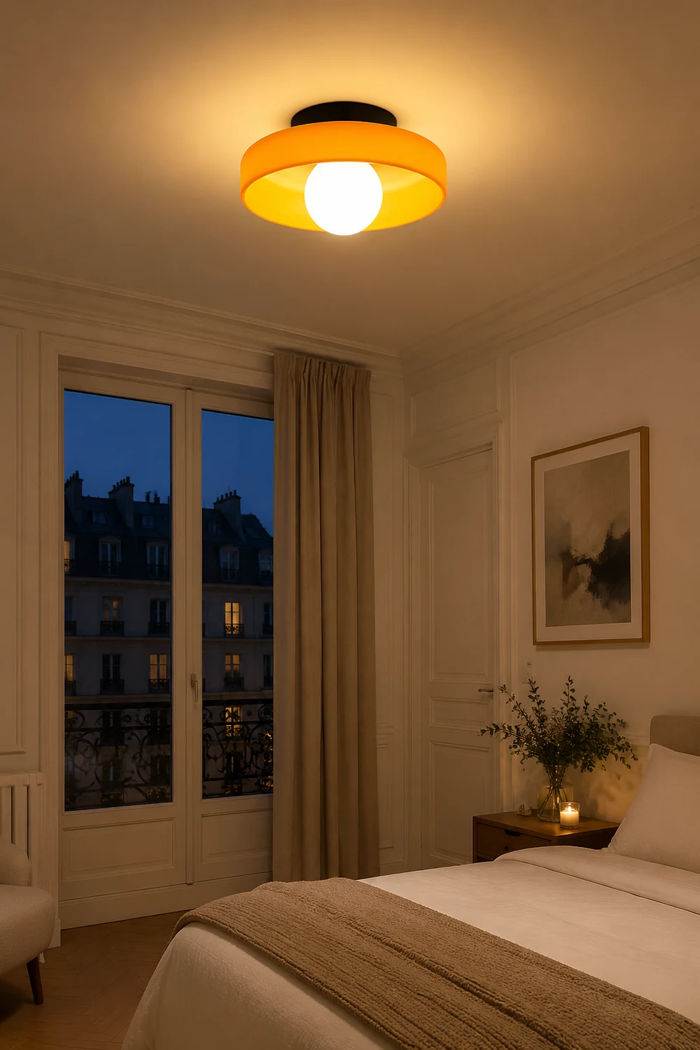 Modern Round Flush Mount Kitchen Ceiling Light - Lumpaz