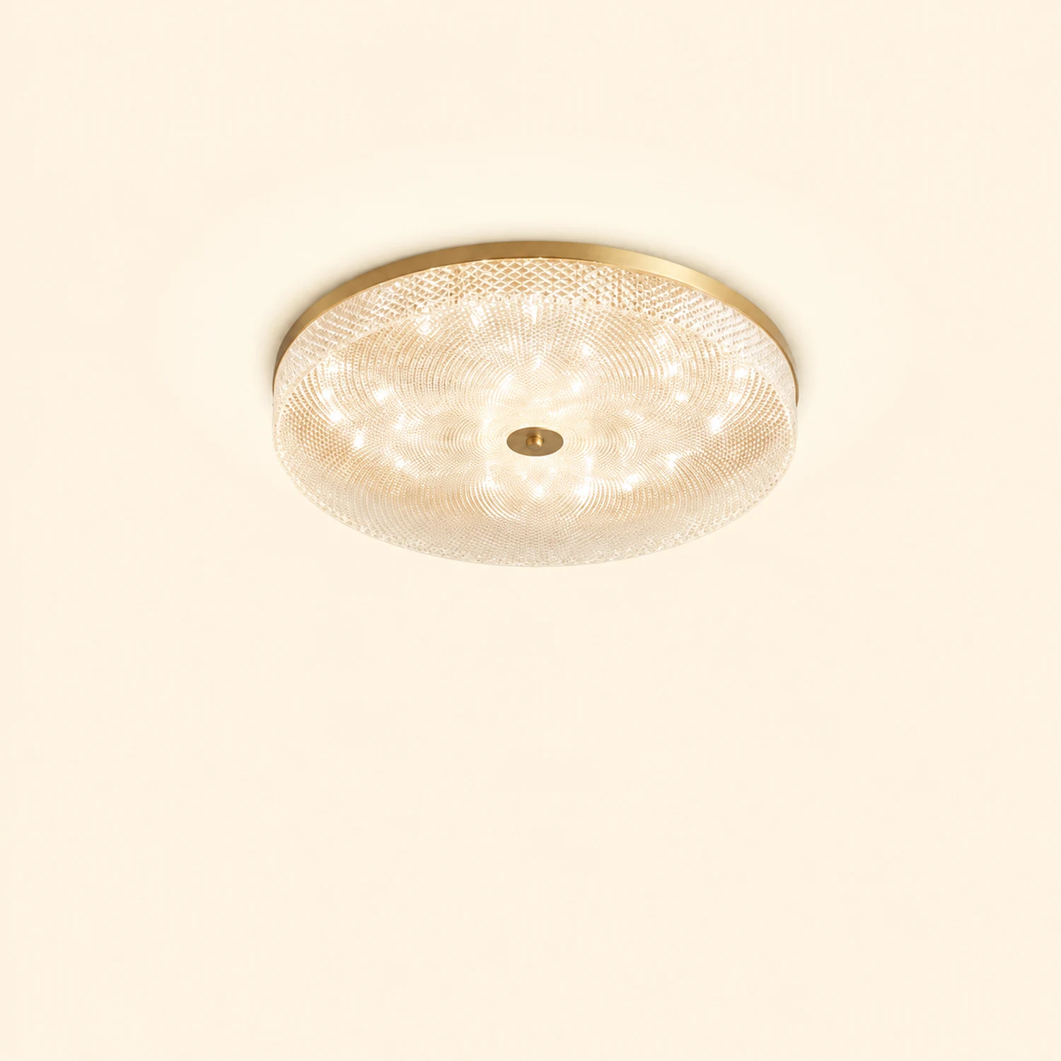 Modern Simple Crystal Copper Ceiling Light - Lumpaz