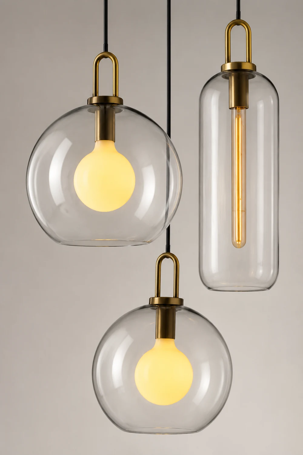 Modern Glass Living Room Pendant Light - Lumpaz