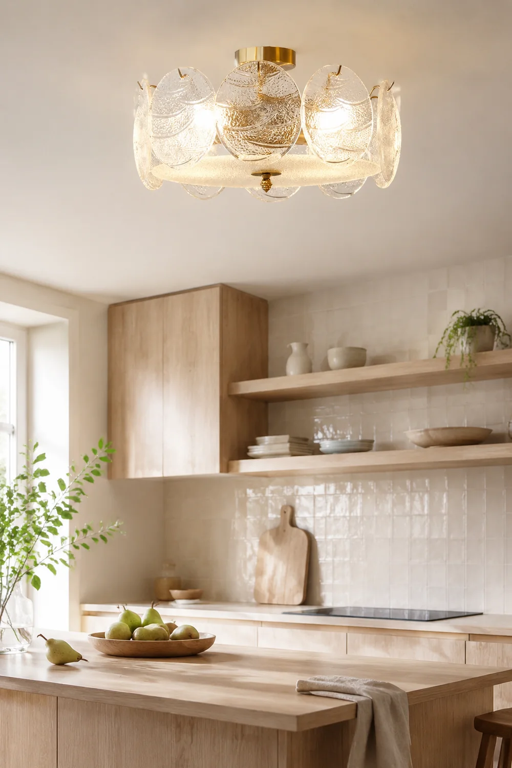 Modern Style Retro Glass Petals Ceiling Lamp - Lumpaz