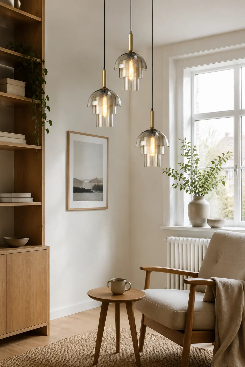 Modern Multi-Layer Glass Dome Hanging Light Fixture - Lumpaz