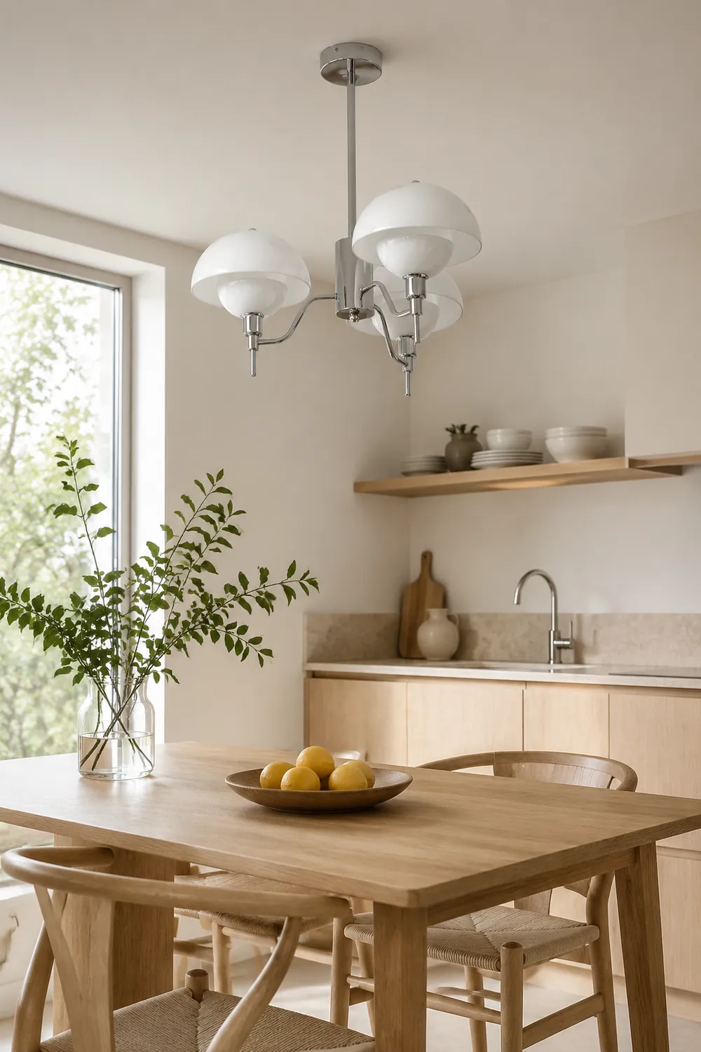 French White Cream Mushroom Chandelier - Lumpaz