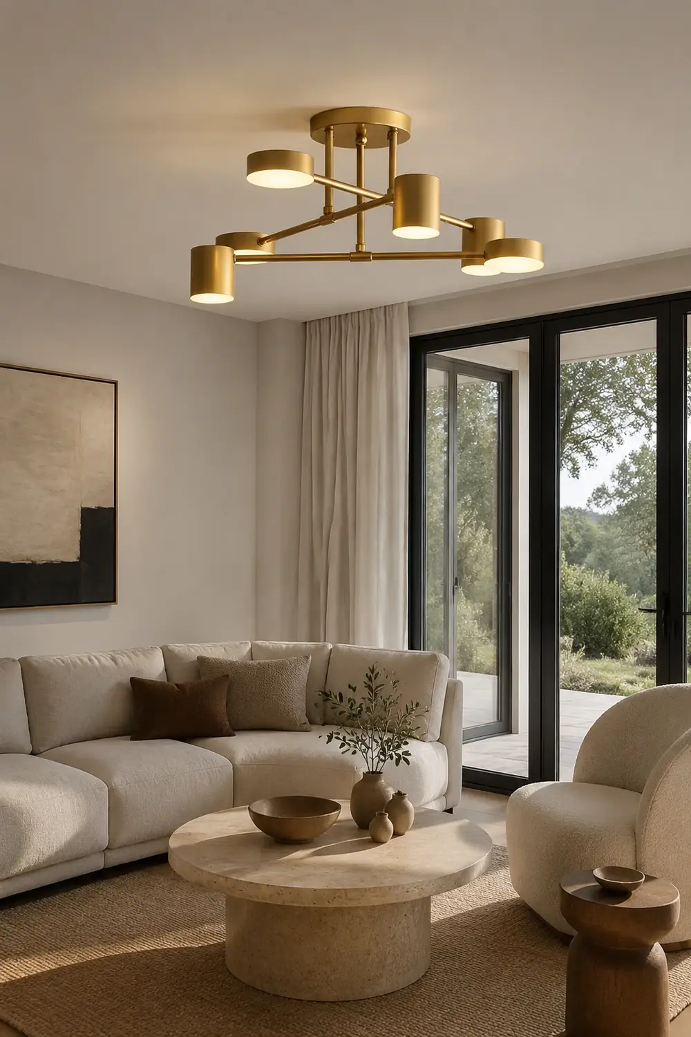 Metal Painted Finishes LED Ceiling Light Circle Design Flush Mount Lights - Lumpaz