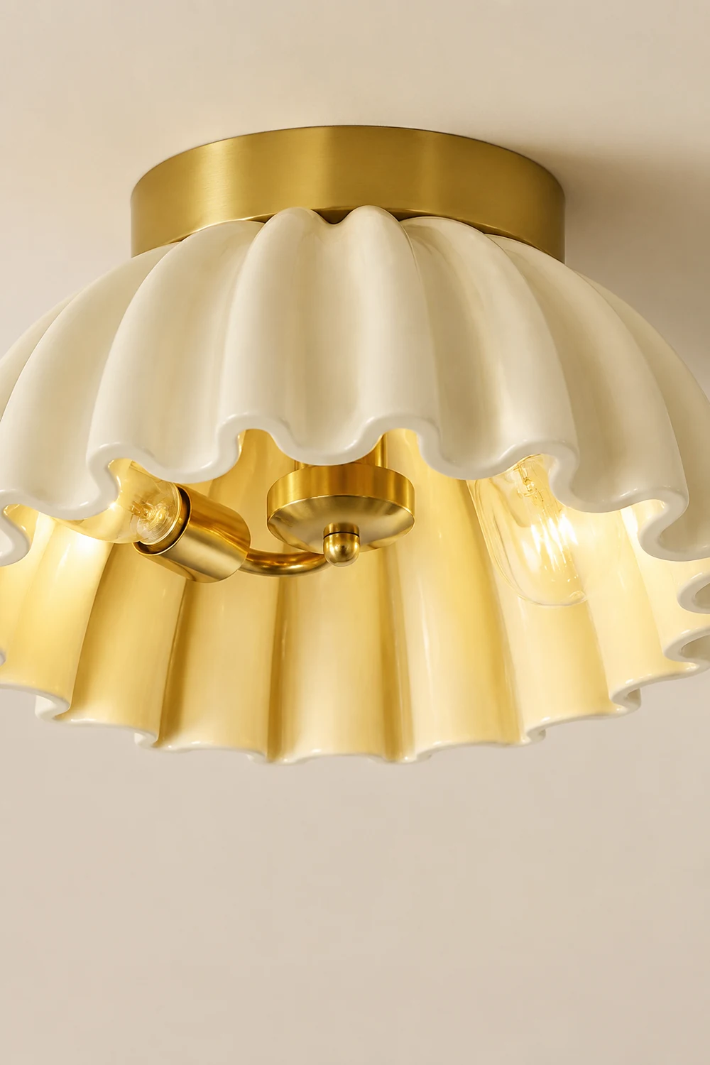 Vintage French Resin Entrance Ceiling Light - Lumpaz