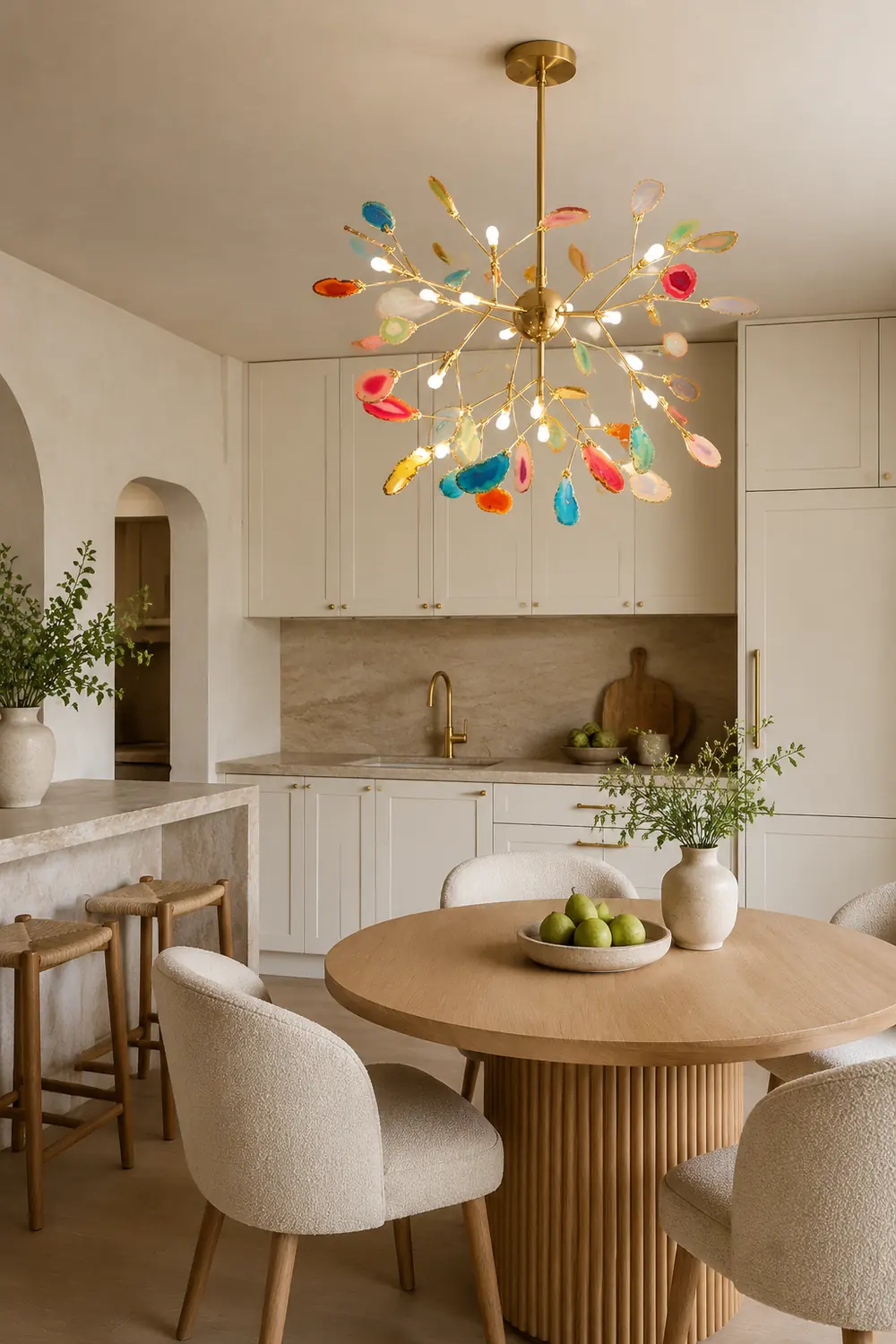 Nordic Creative Light Luxury Agate Stone Chandelier - Lumpaz