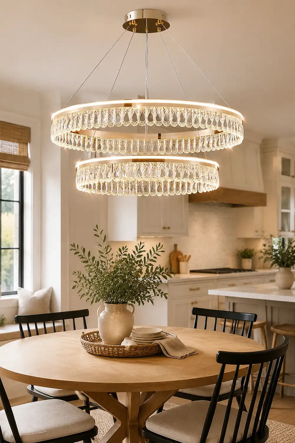 Luxury Large Crystal Ring Chandelier - Lumpaz