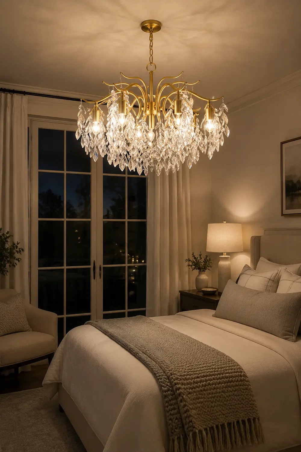 Modern Large Crystal Gold Tiered Dining Room Chandelier - Lumpaz