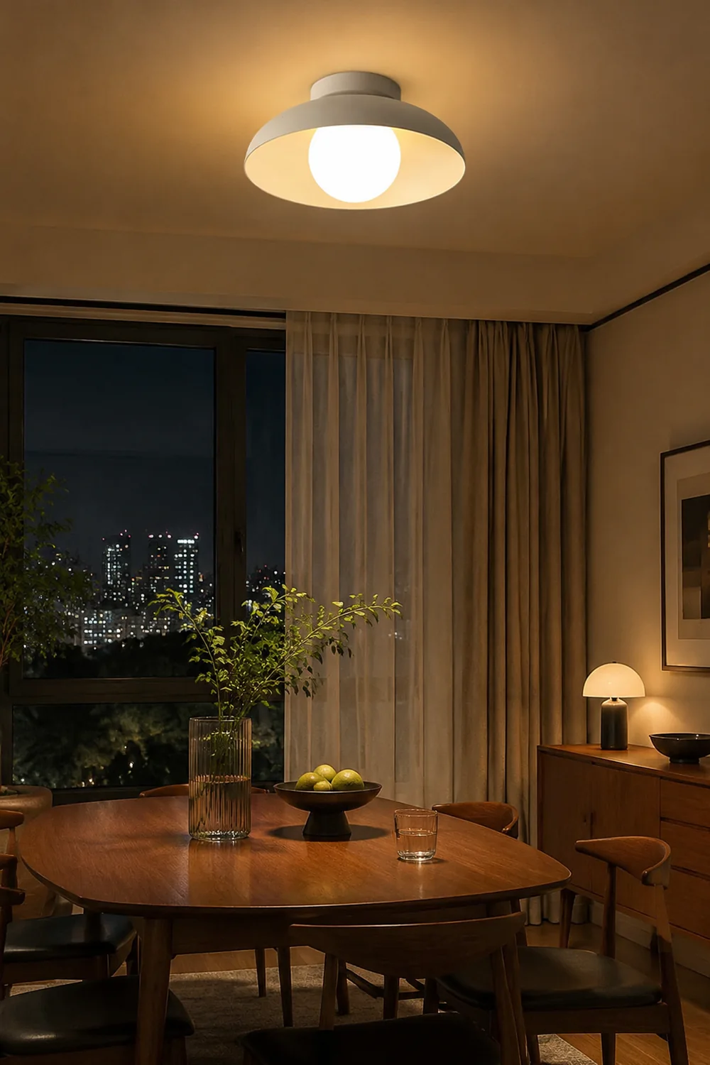 Contemporary Metal Semi Flush Ceiling Light for Hallway - Lumpaz