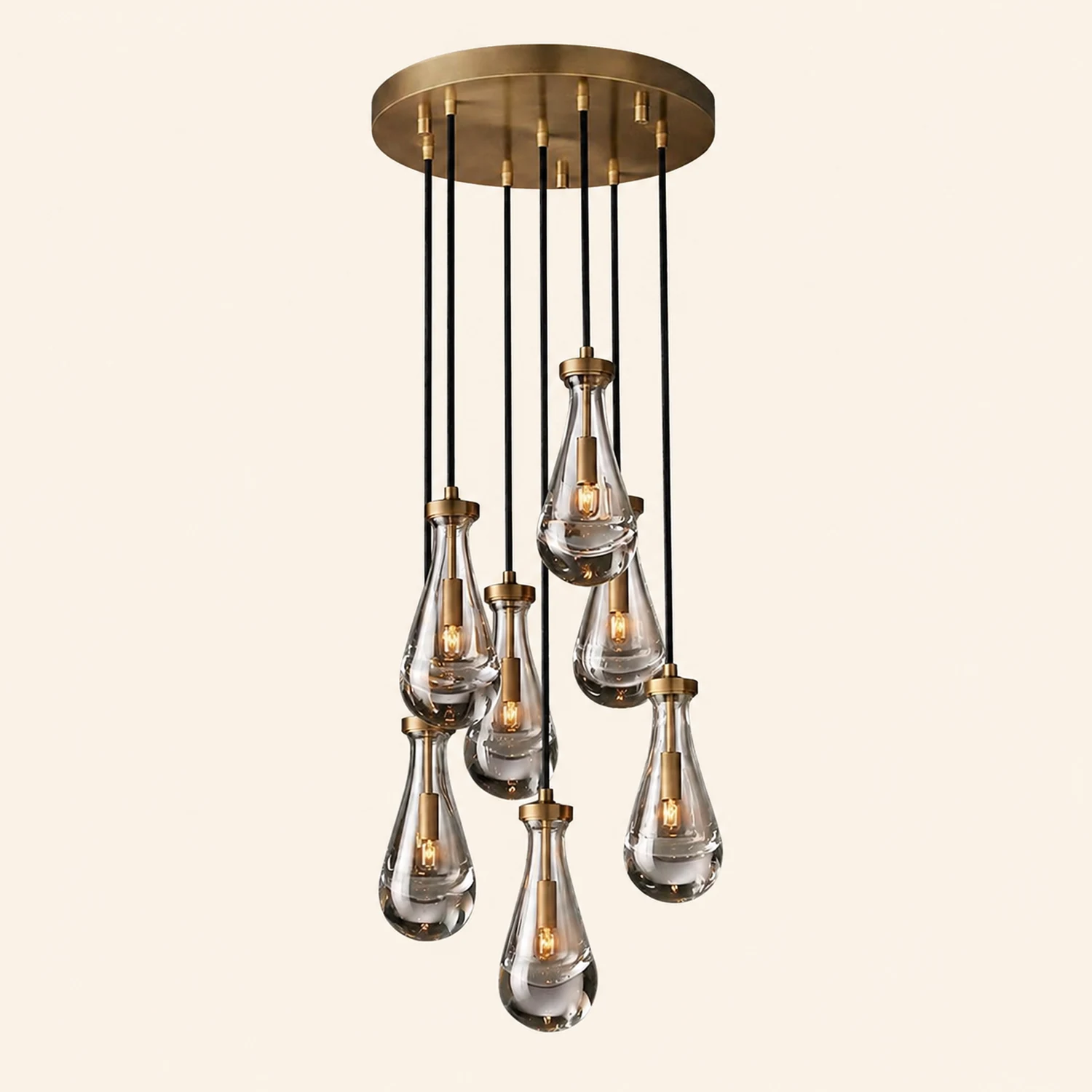 Modern Art Deco Raindrop Chandelier - Lumpaz