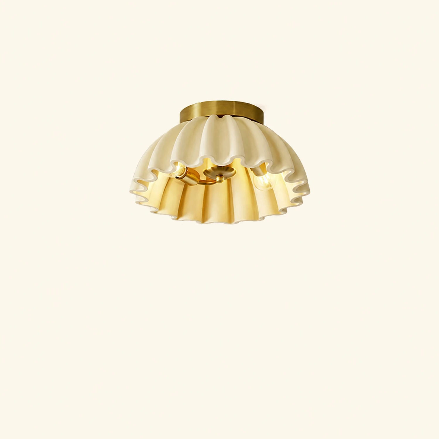 Vintage French Resin Entrance Ceiling Light - Lumpaz