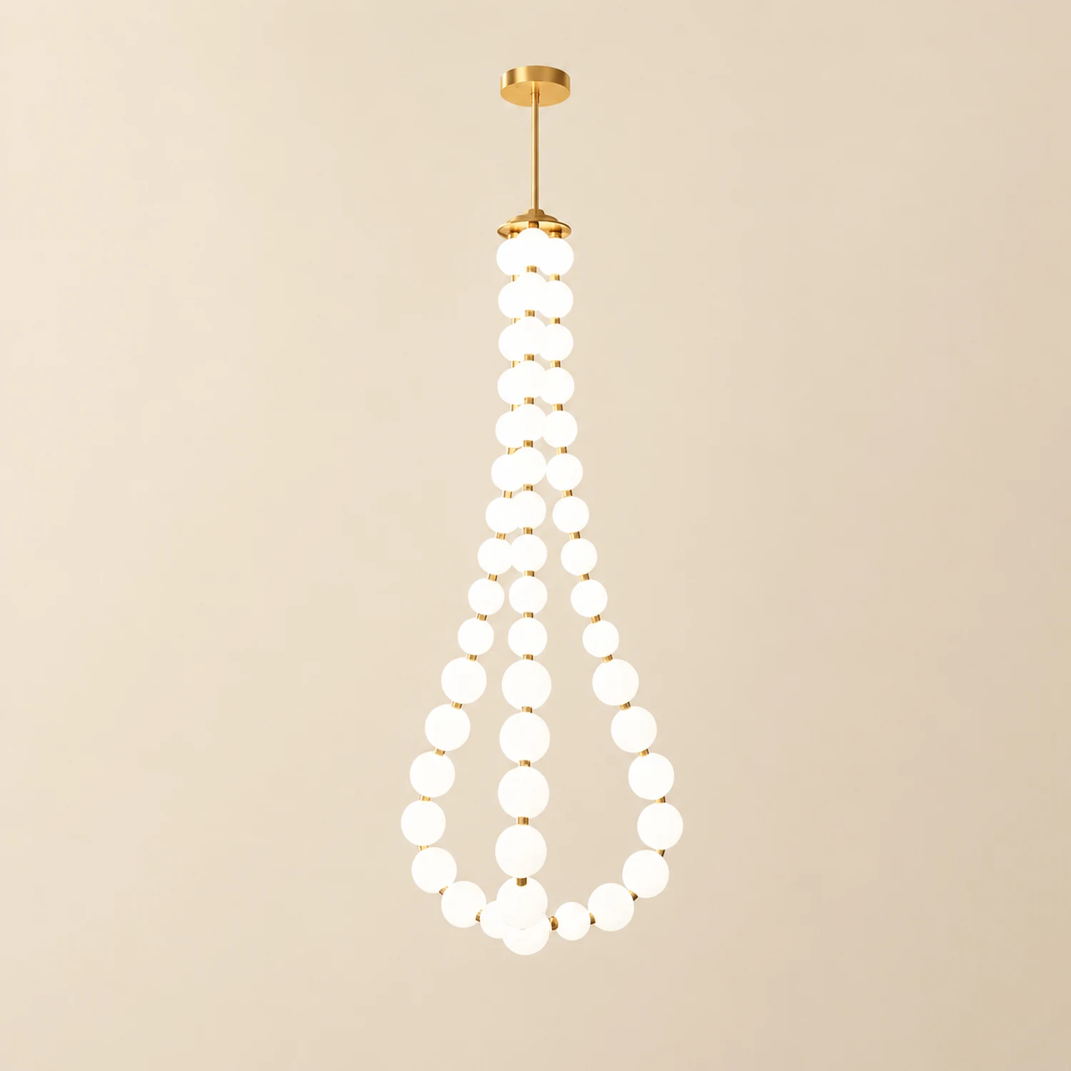 Art Deco White Bubble LED Chandelier For Staircase - Lumpaz