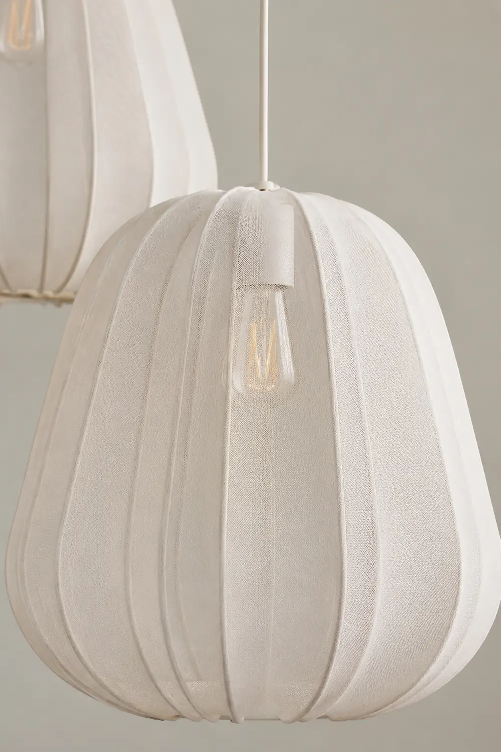 Nordic 1-Light Fabric Lampshade Shade Pendant Lamp - Lumpaz