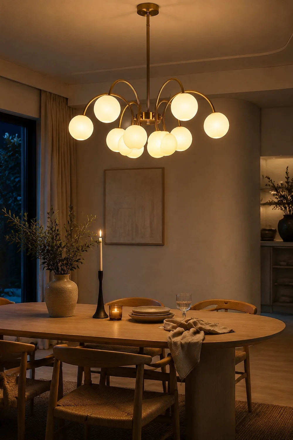 Modern Gold Sputnik Shape Chandelier - Lumpaz