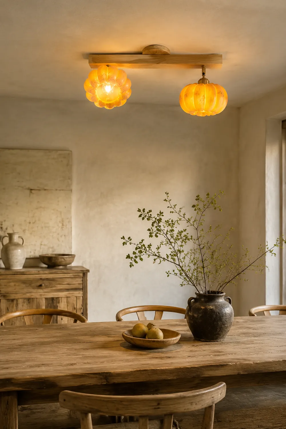 Eco-friendly Yellow Pumpkin Ceiling Lamp - Lumpaz