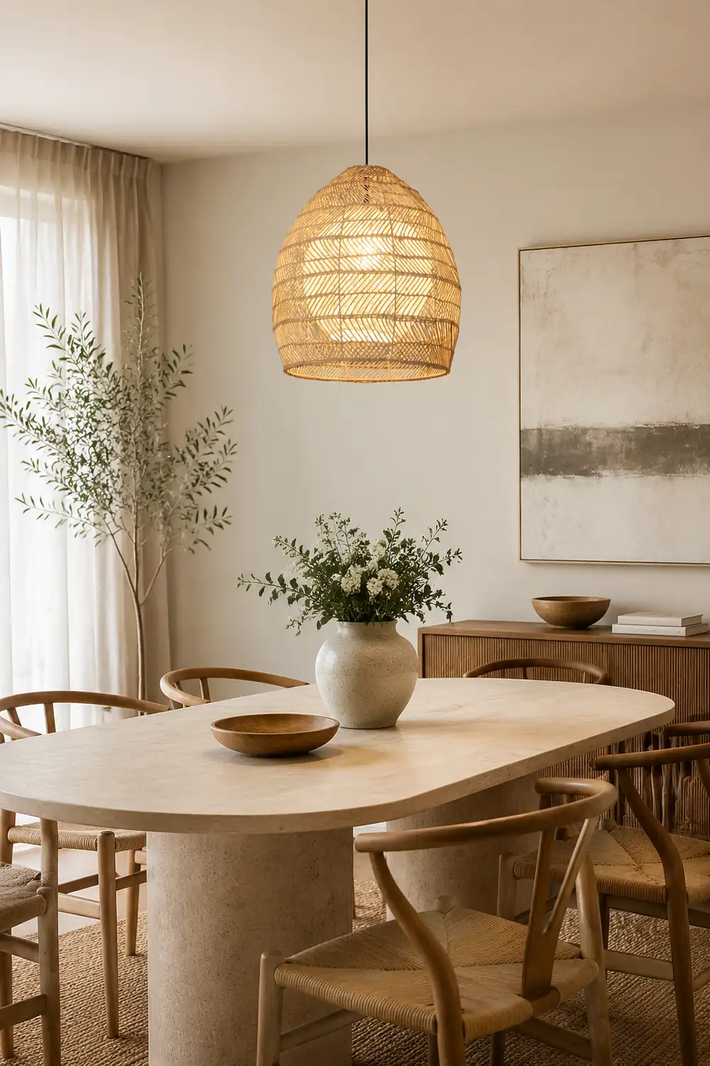Vintage Rattan Handwoven Basket Lamp Fixtures - Lumpaz