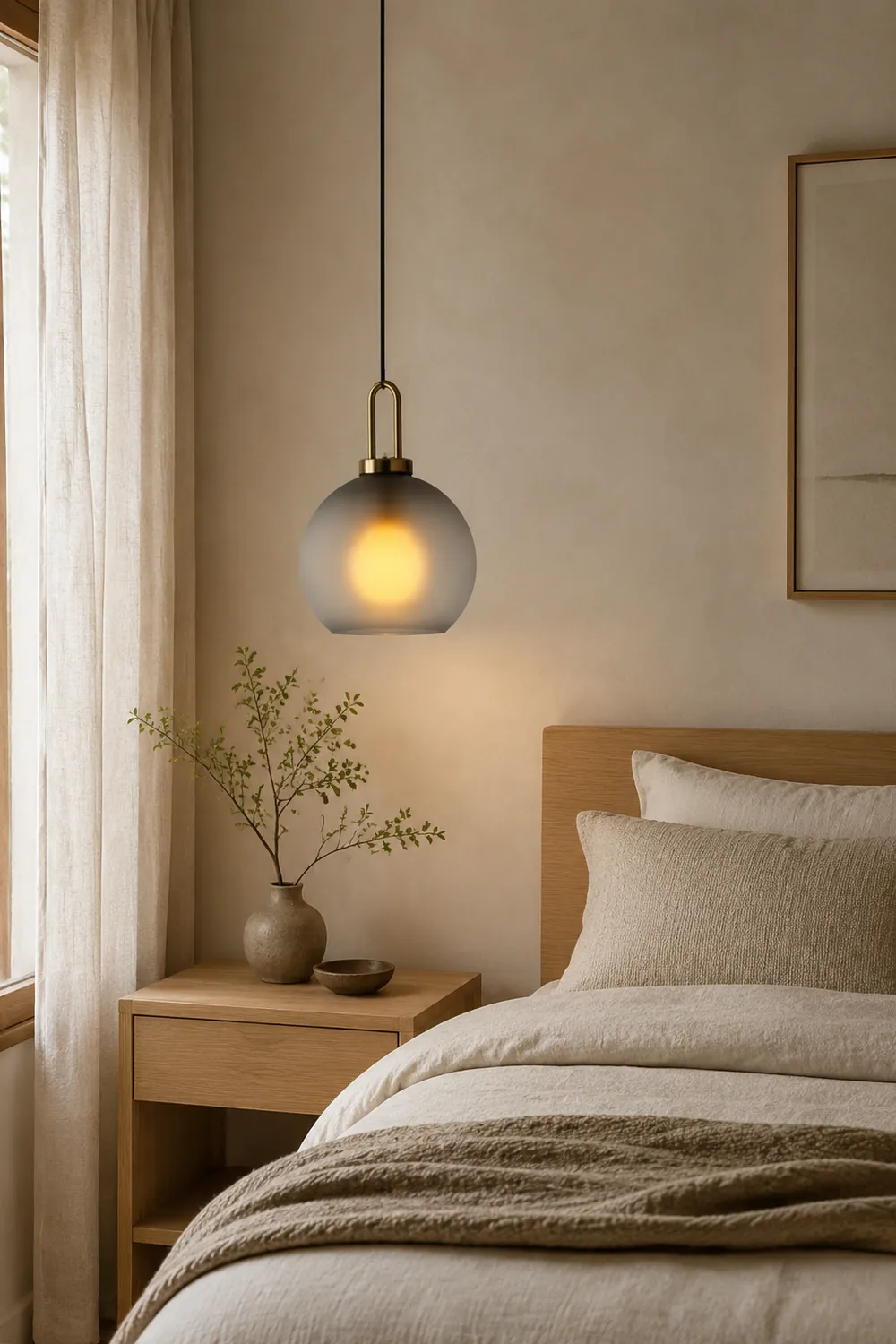 Modern Glass Living Room Pendant Light - Lumpaz