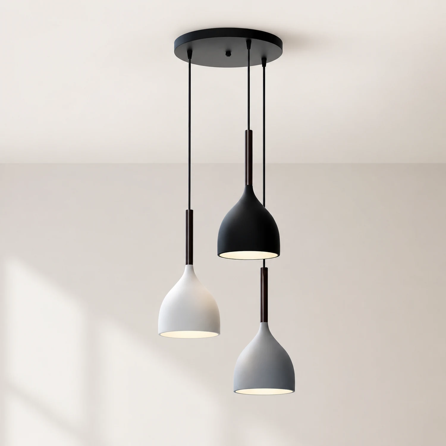 Modern Metal Triple Pendant Lights - Lumpaz