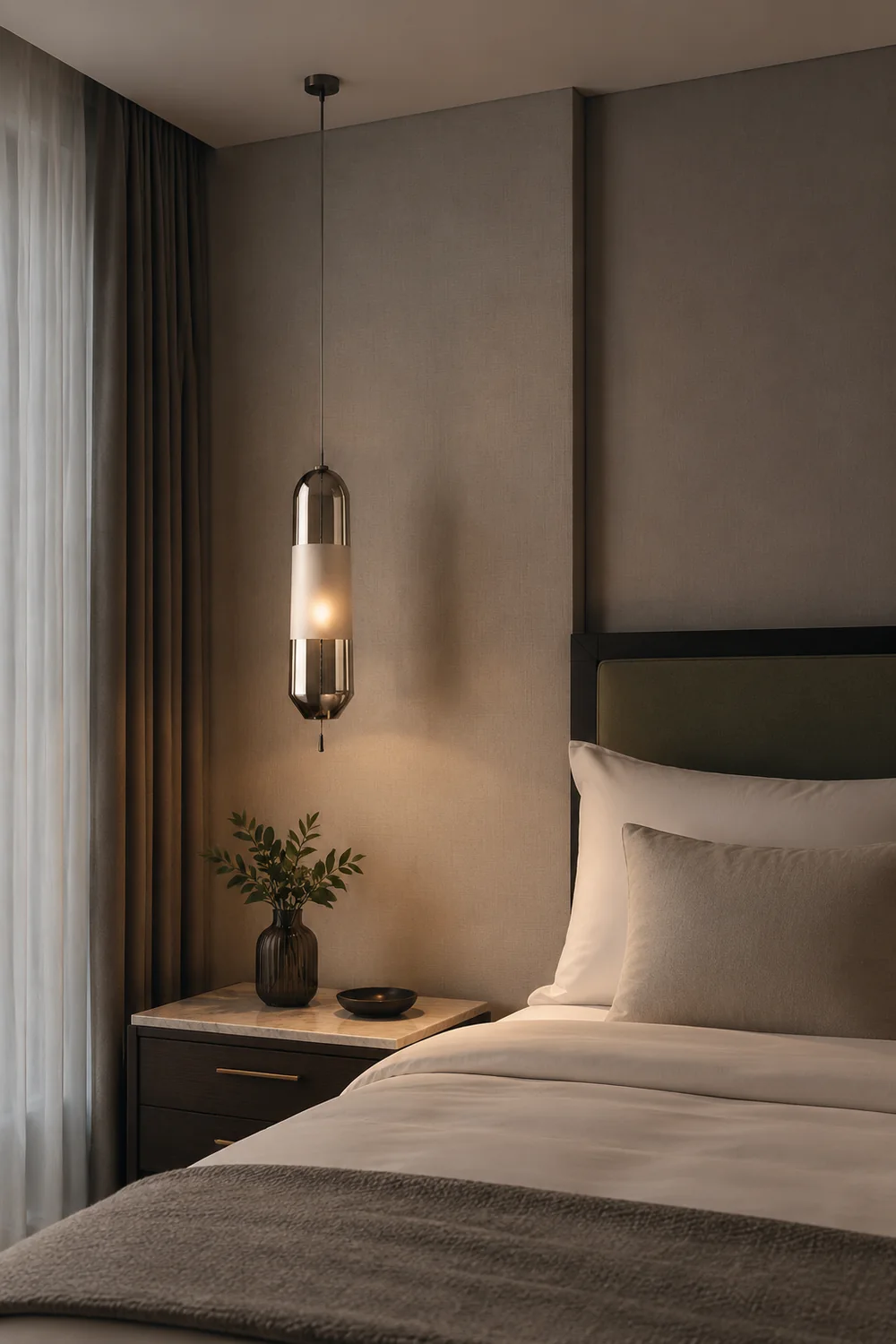 Designer Capsule Shaped Glass Pendant Lamp - Lumpaz