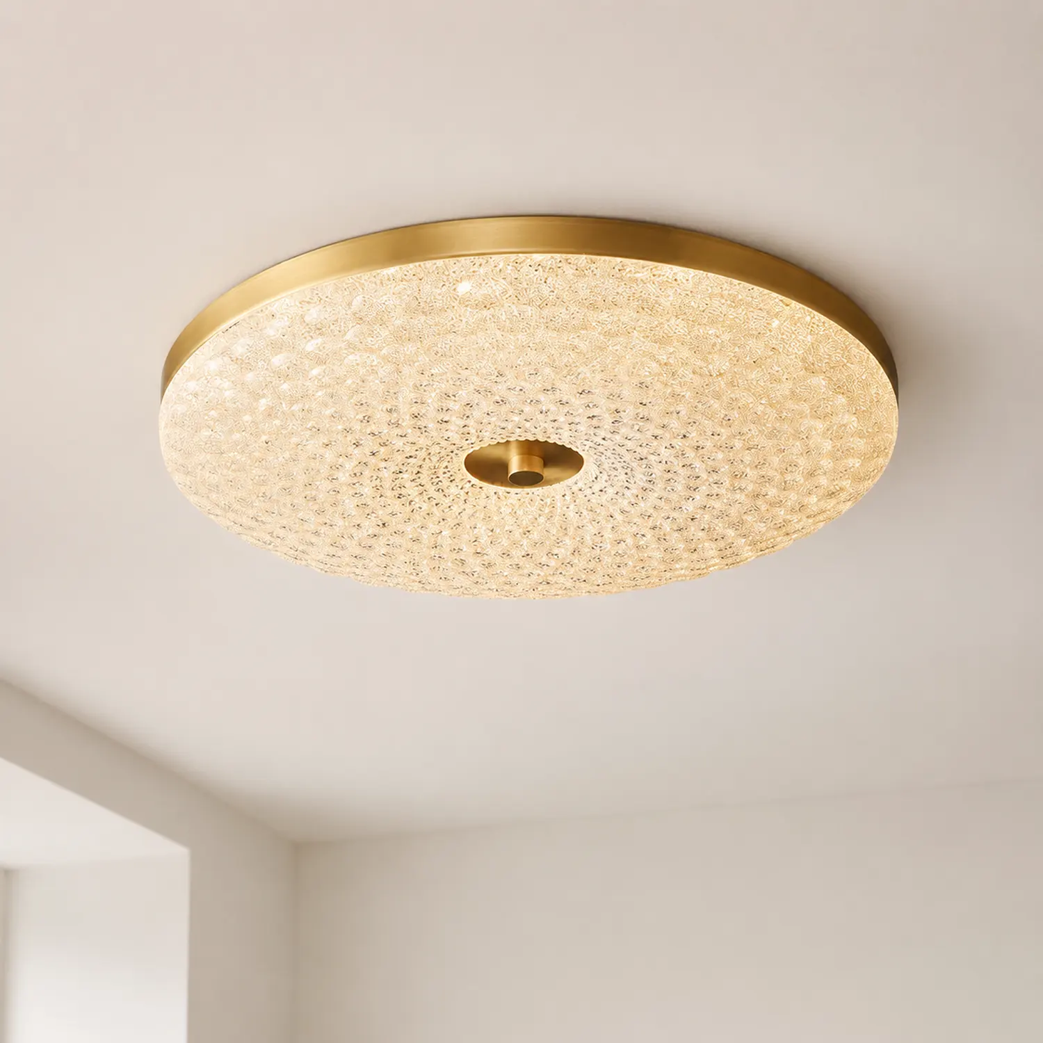 Modern Crystal Ceiling Light LED Creative Copper Ceiling Lamp - Lumpaz