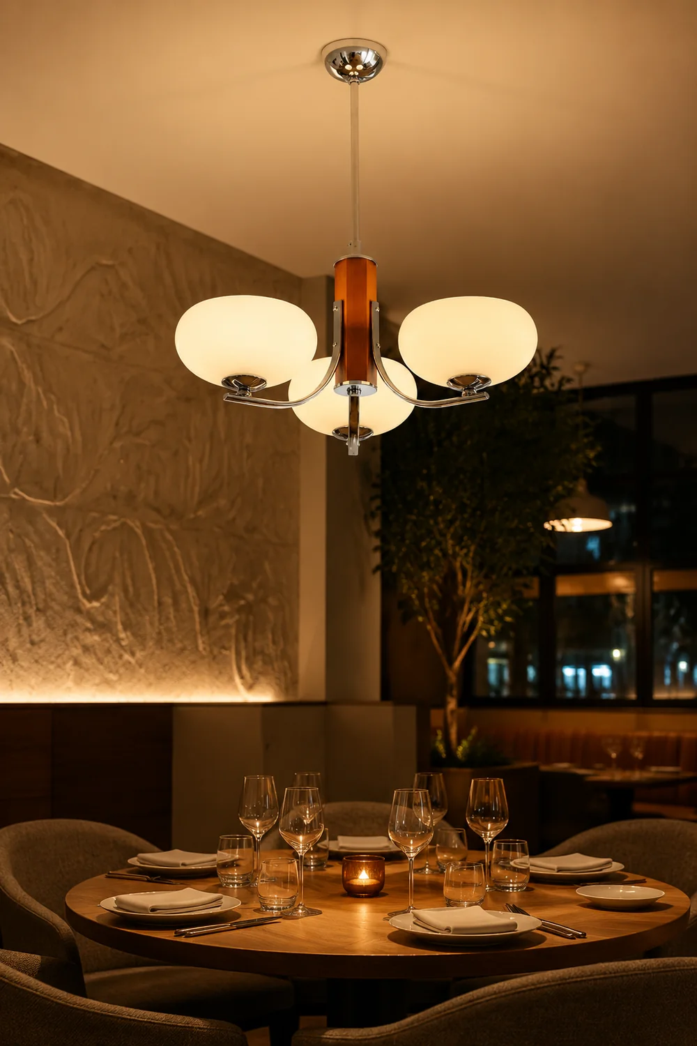 Medieval Bauhaus Solid Wood Chandelier - Lumpaz