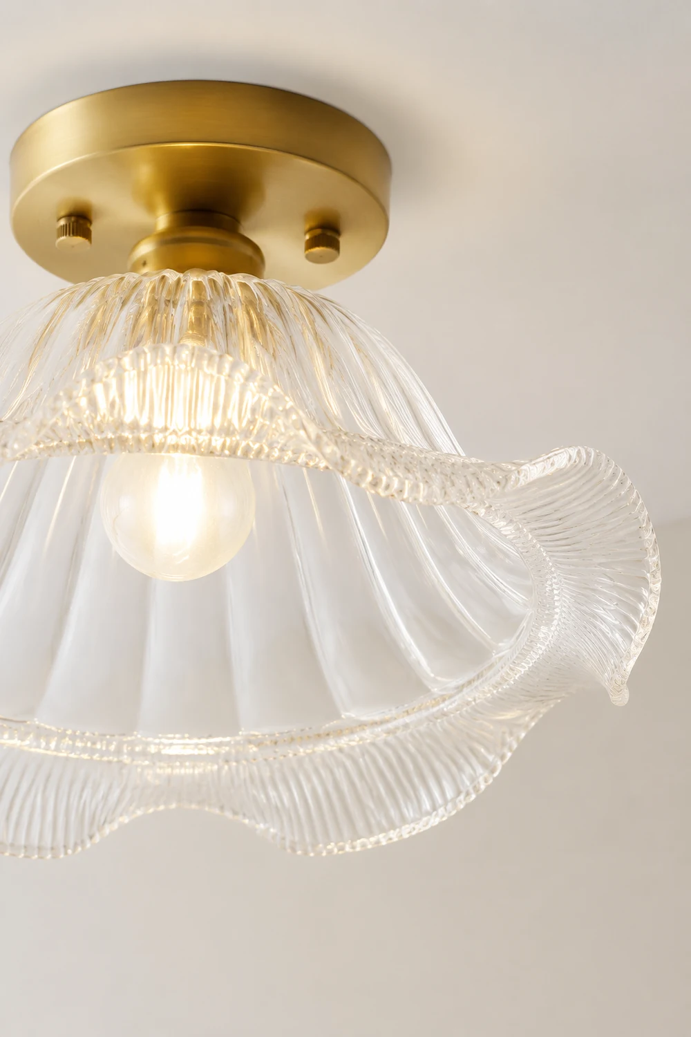 Simple Glass Semi Flush Ceiling Lights - Lumpaz