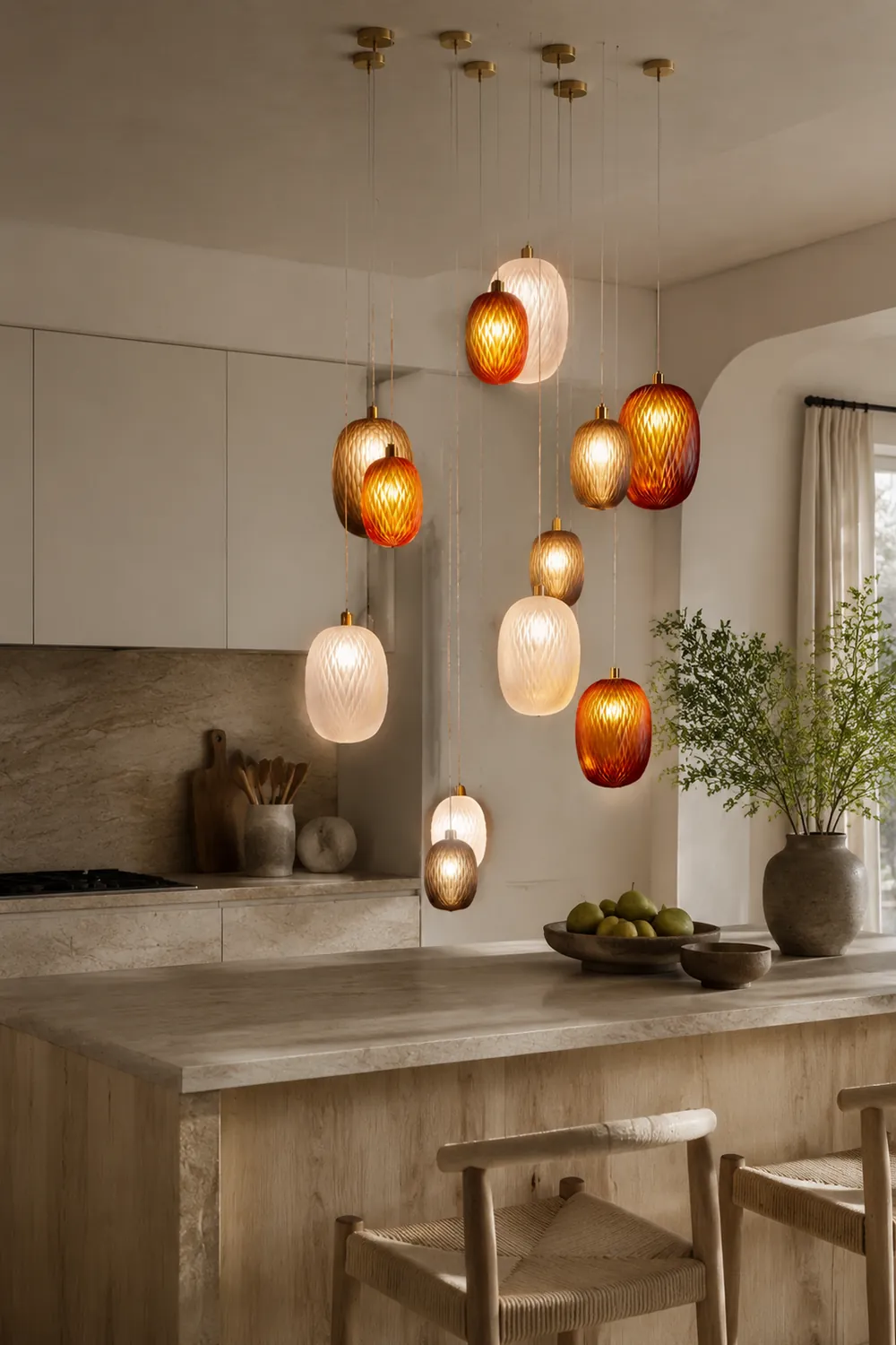 Design Stained Glass Ball Pendant Light - Lumpaz