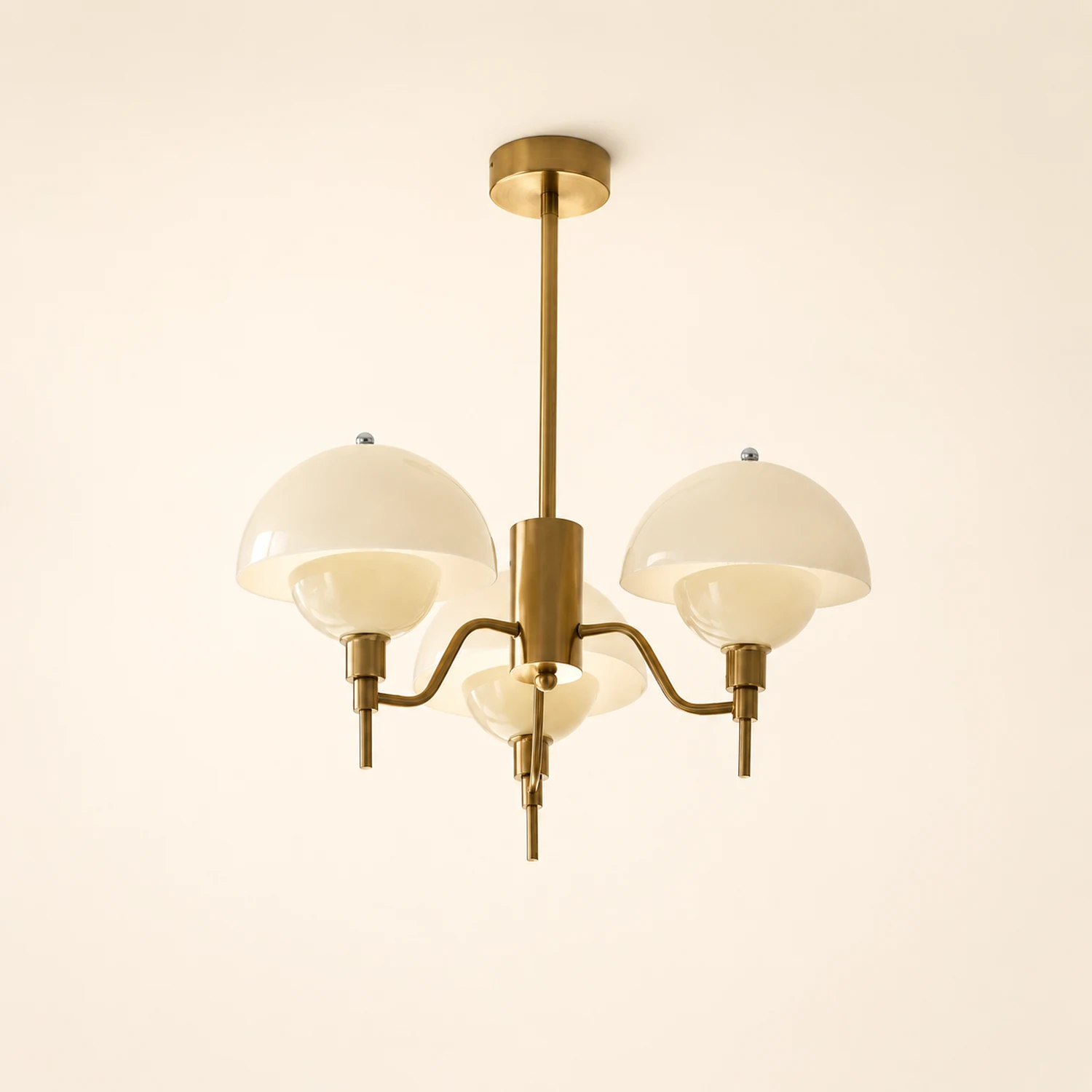 French White Cream Mushroom Chandelier - Lumpaz