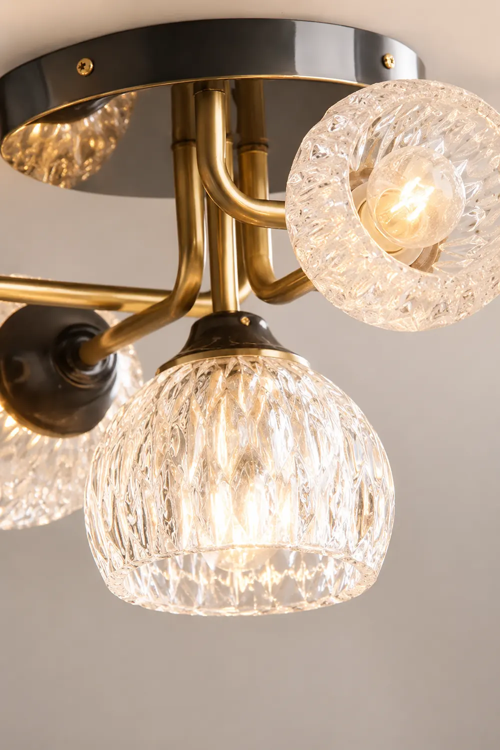 Luxury Copper Semi Flush Ceiling Light - Lumpaz