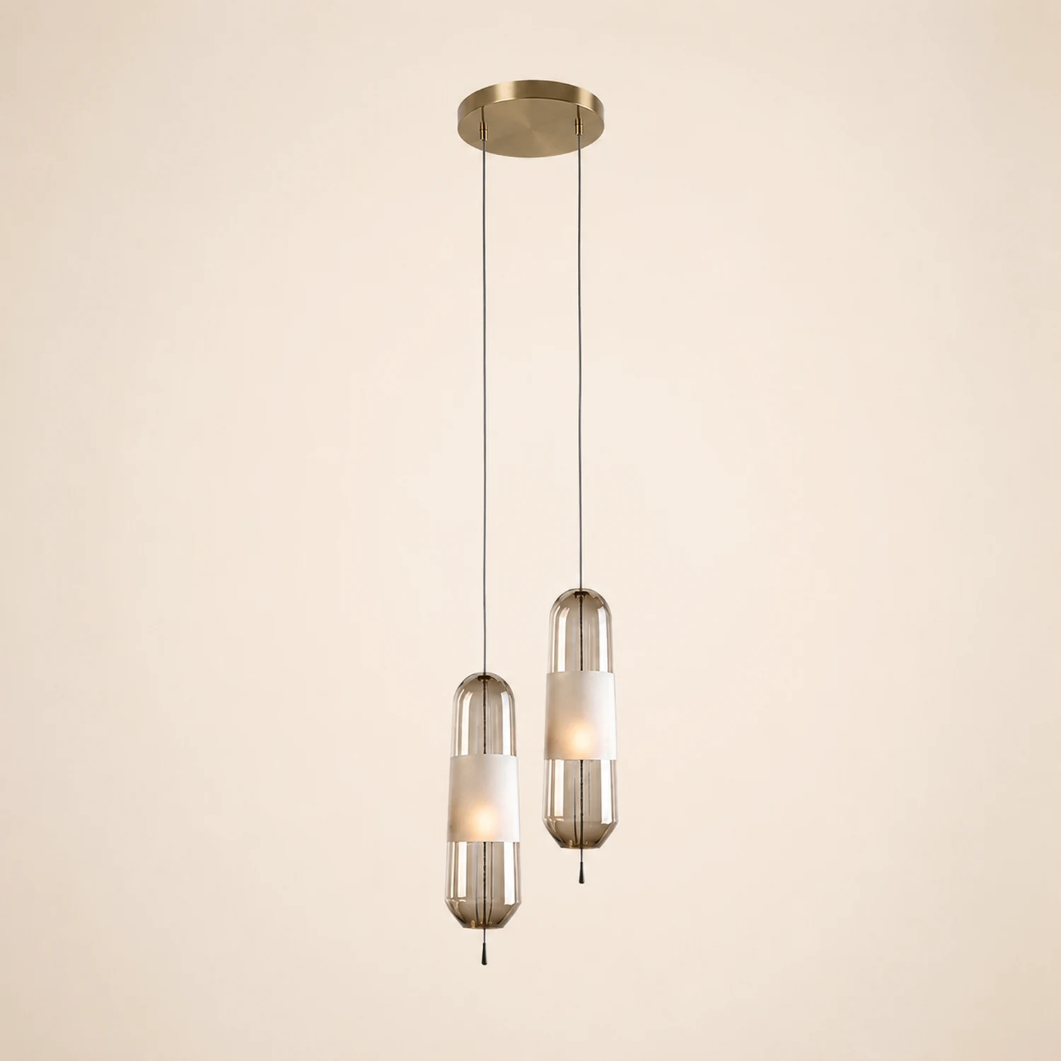 Designer Capsule Shaped Glass Pendant Lamp - Lumpaz