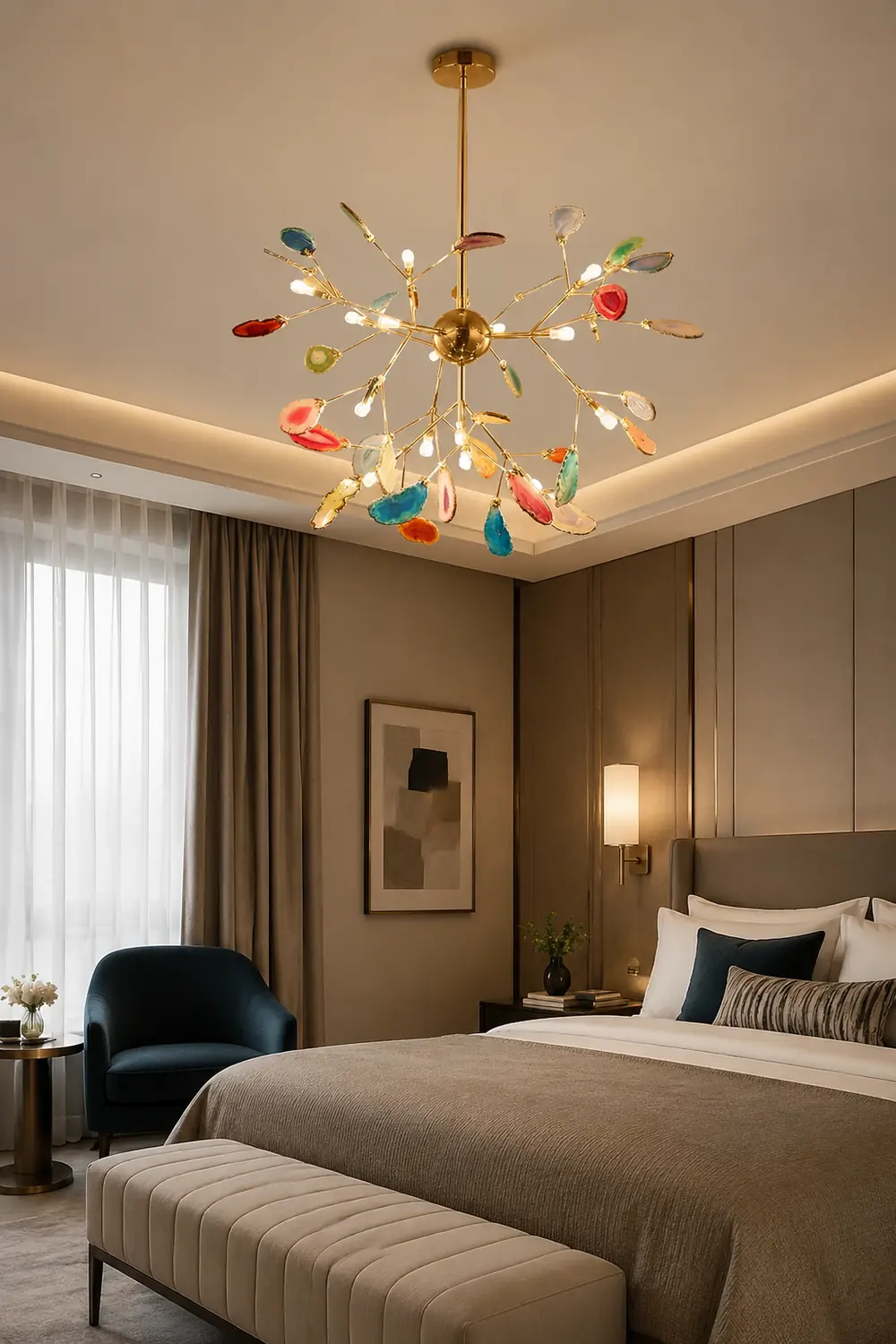 Nordic Creative Light Luxury Agate Stone Chandelier - Lumpaz
