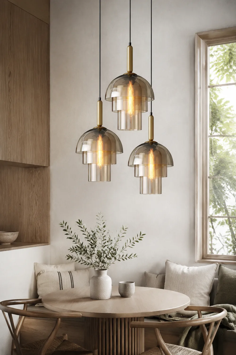 Modern Multi-Layer Glass Dome Hanging Light Fixture - Lumpaz
