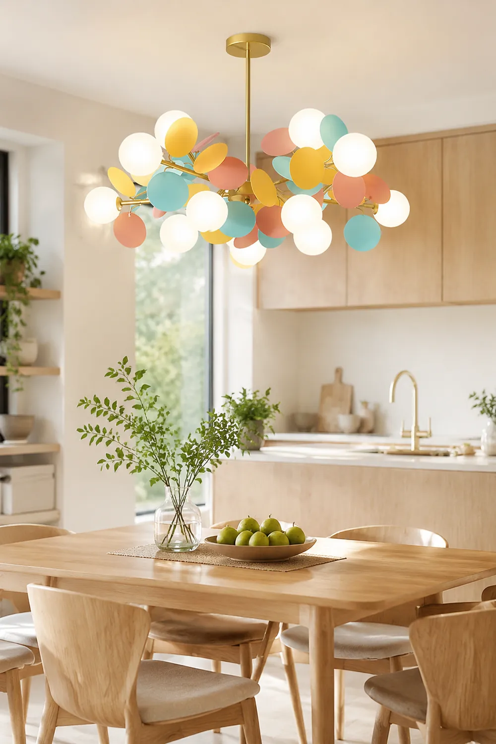 Nordic Multicolored Flower Branch Living Room Chandelier - Lumpaz