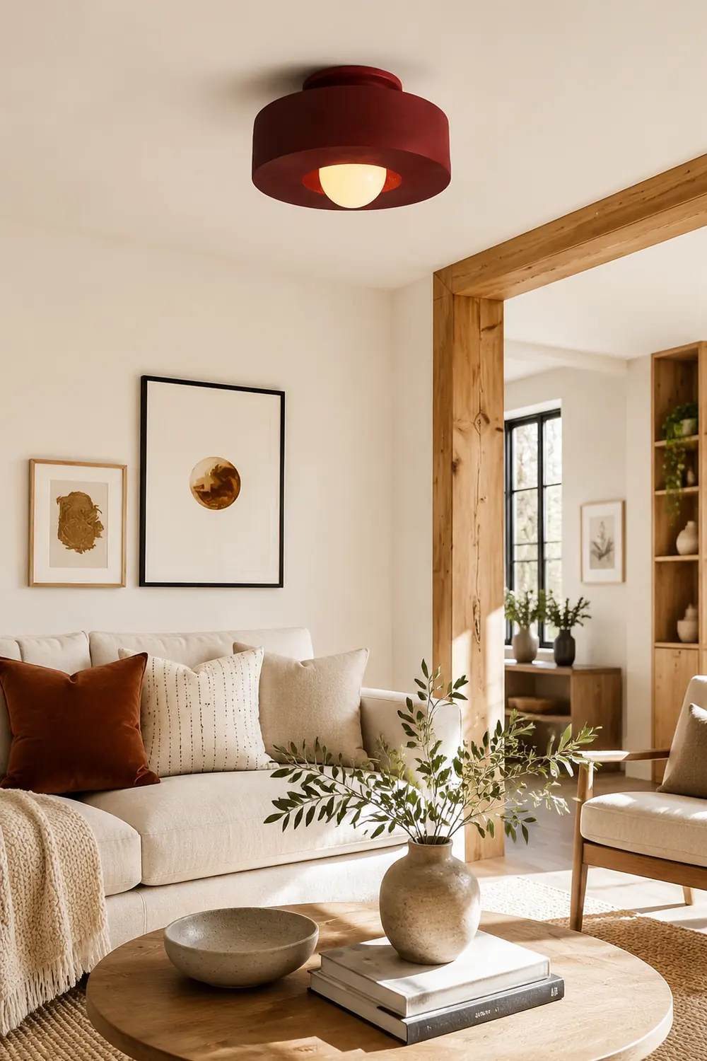 Decorative Modern Flush Mount Round Kitchen Ceiling Light - Lumpaz