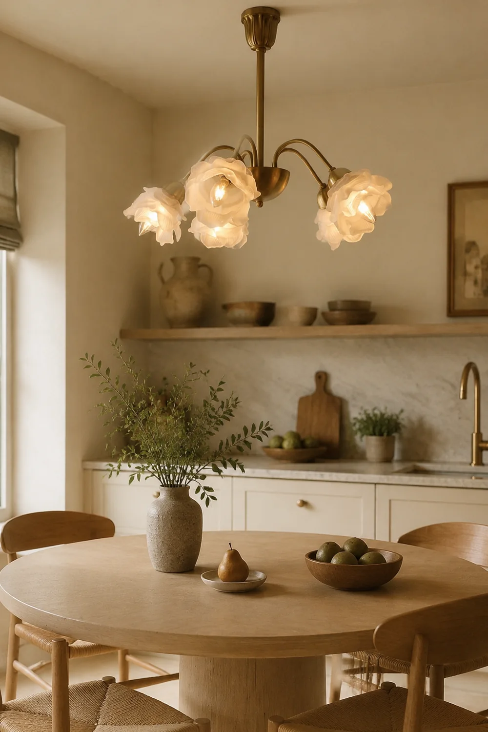 Modern French Retro Copper White Chandelier - Lumpaz
