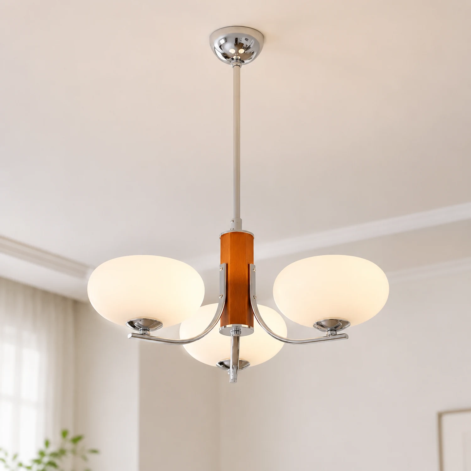 Medieval Bauhaus Solid Wood Chandelier - Lumpaz