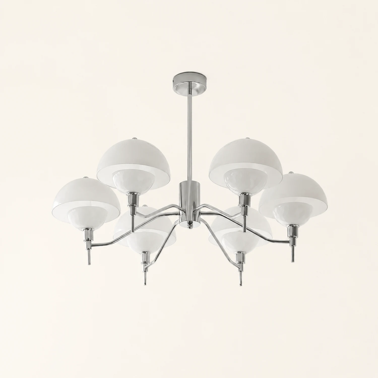 French White Cream Mushroom Chandelier - Lumpaz