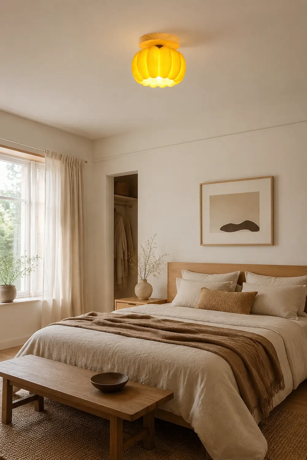 Yellow Pumpkin Ceiling Light - Lumpaz