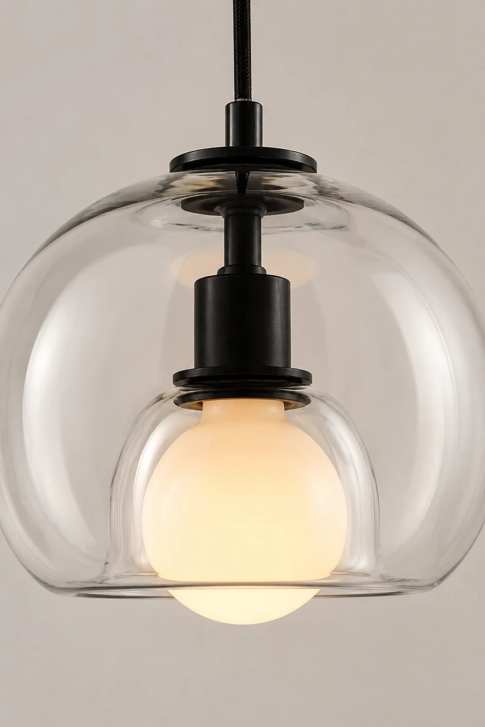 Handblown Stained Glass Orb Pendant Light Lampshade - Lumpaz